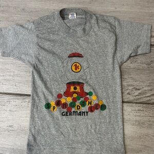 Vintage Gray Graphic Kids T-Shirt with Germany Spangdahlem Print 5/6